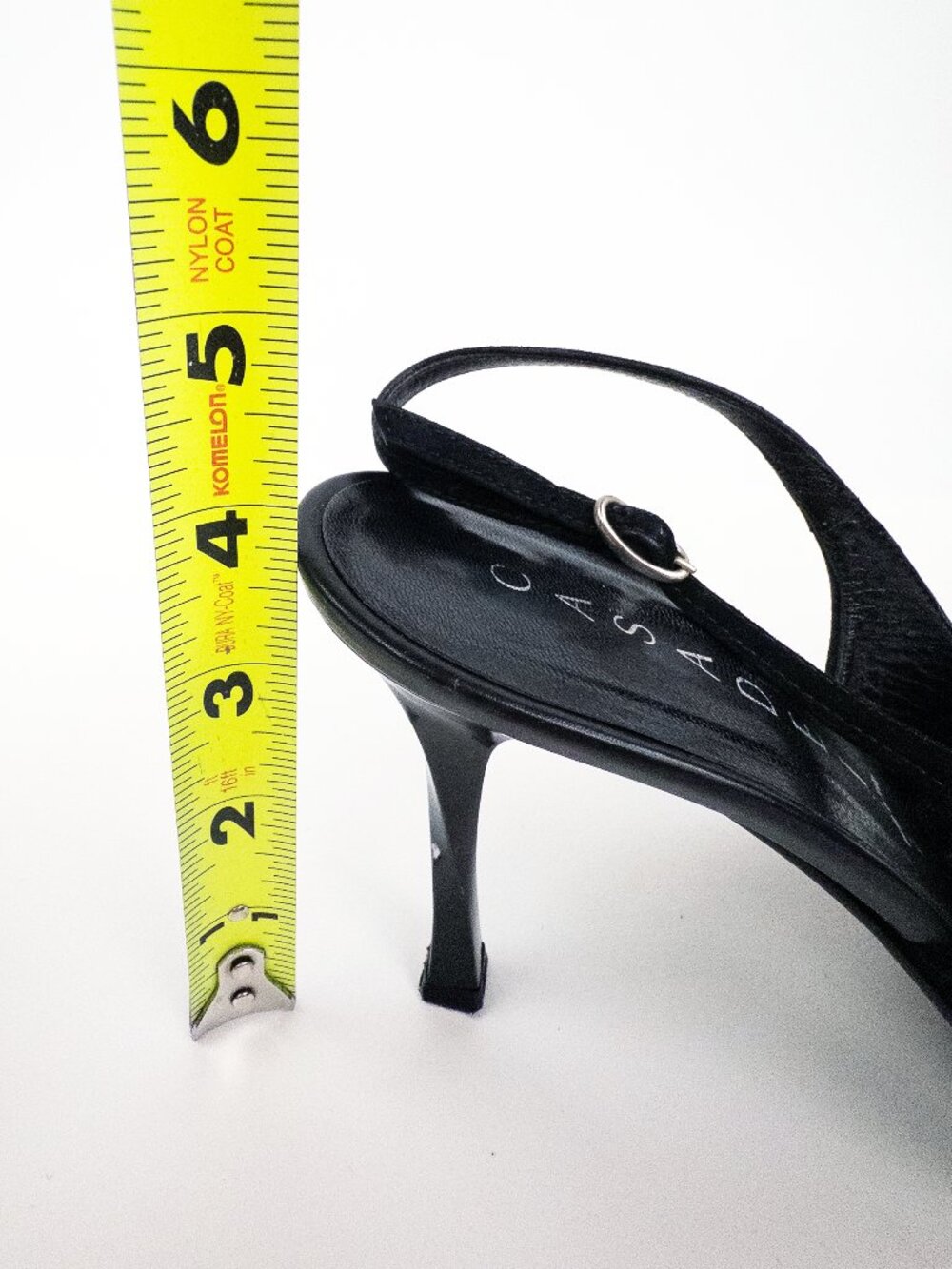Casadei Black Suede Slingback Pumps Sculptural Twist Heel Pointed Toe Sz 9 - Picture 8 of 9